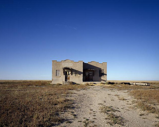 Abandoned adobe one-room schoolhouse in Las Animas County, Colorado